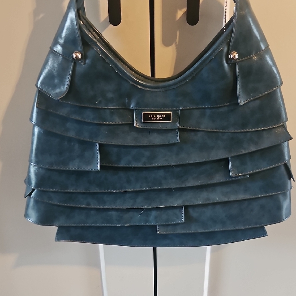 kate spade Teal Layered Flap Shoulder Bag
